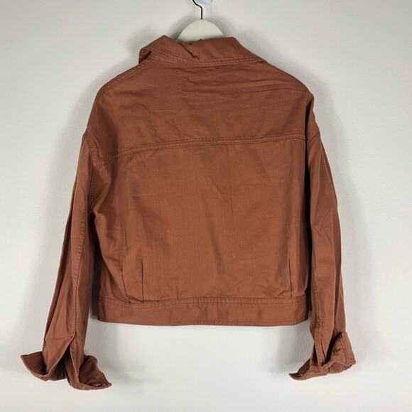 TOPSHOP Avril Shacket Crop Jacket Blush 4-6 NWT - Picture 9 of 9